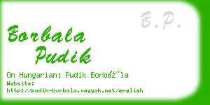 borbala pudik business card